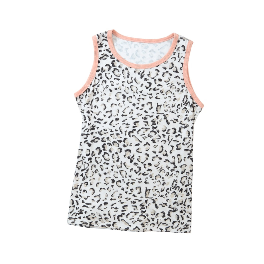 Leopard Round Neck Sleeveless Tank