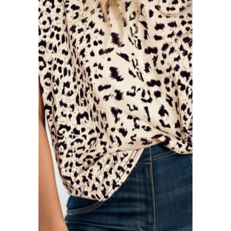 Leopard Round Neck Tank Apparel and Accessories