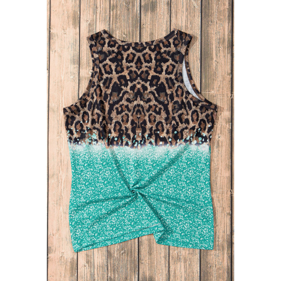 Leopard Round Neck Tank Apparel and Accessories