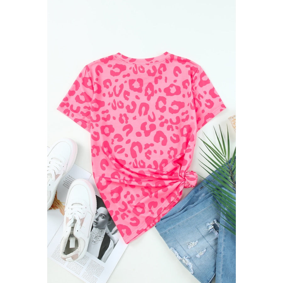 Leopard Round Neck Tee