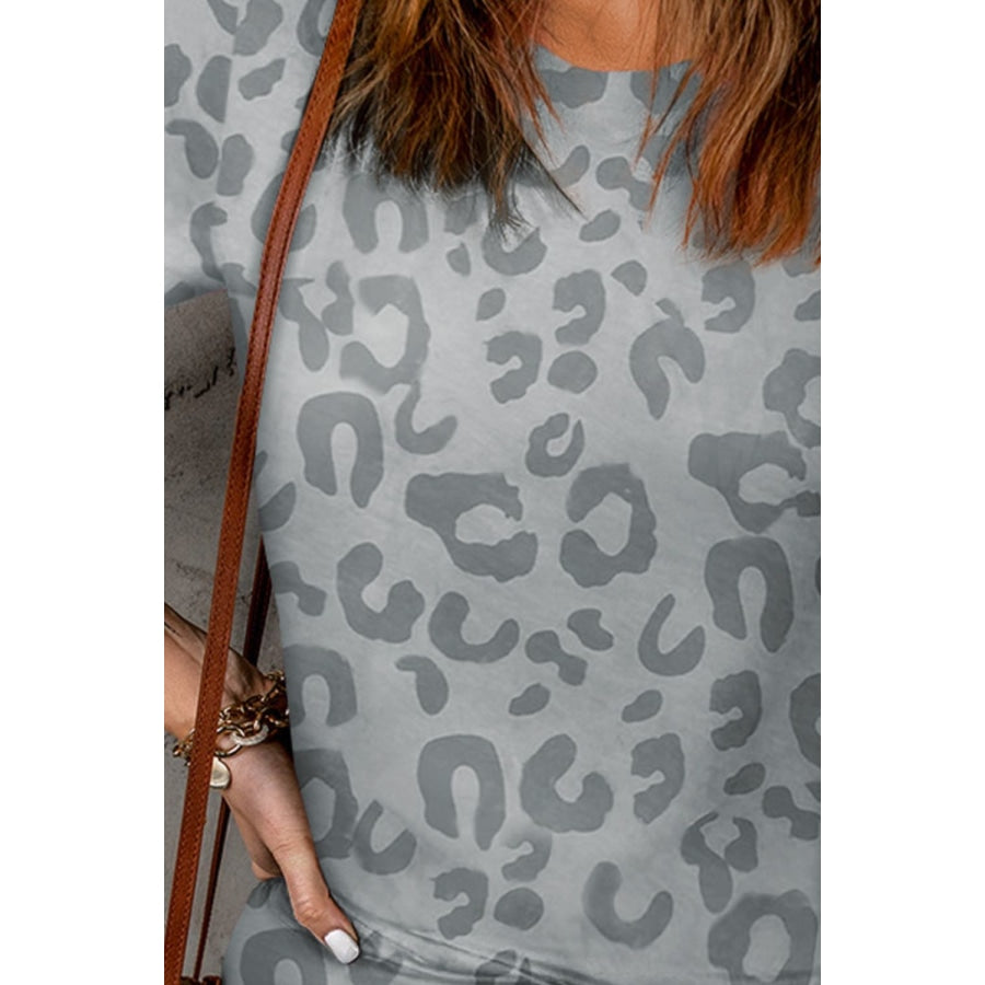 Leopard Round Neck Tee