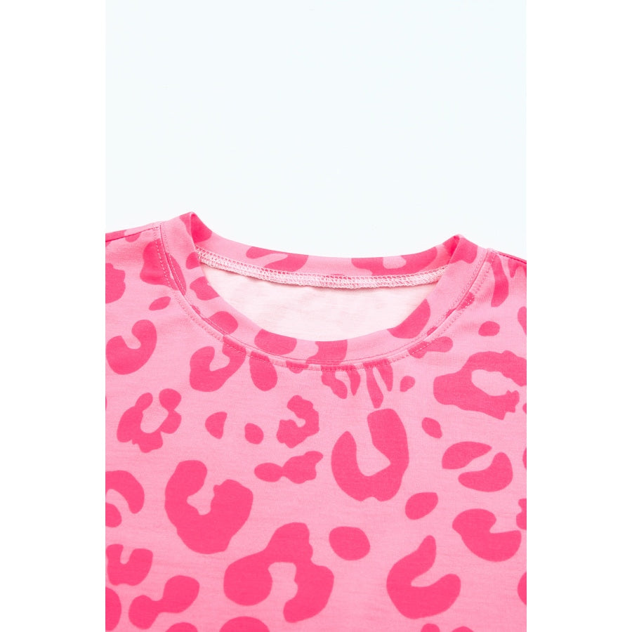 Leopard Round Neck Tee