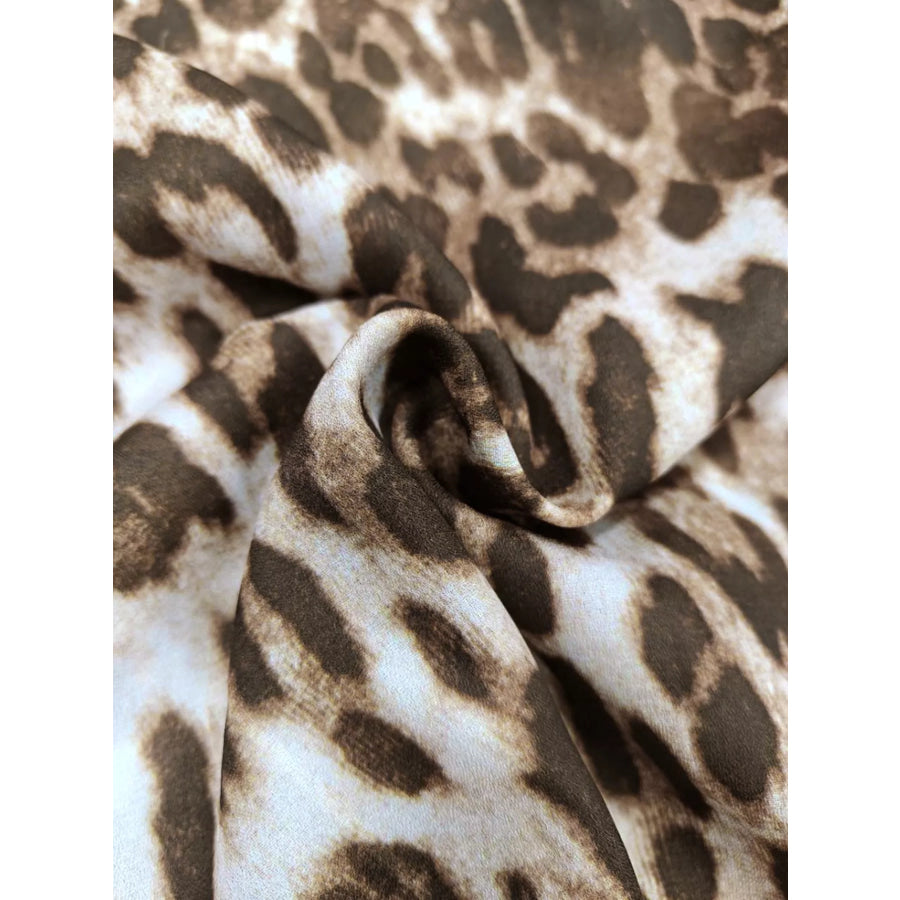 Leopard Sleeveless Top and Skort Set Apparel and Accessories