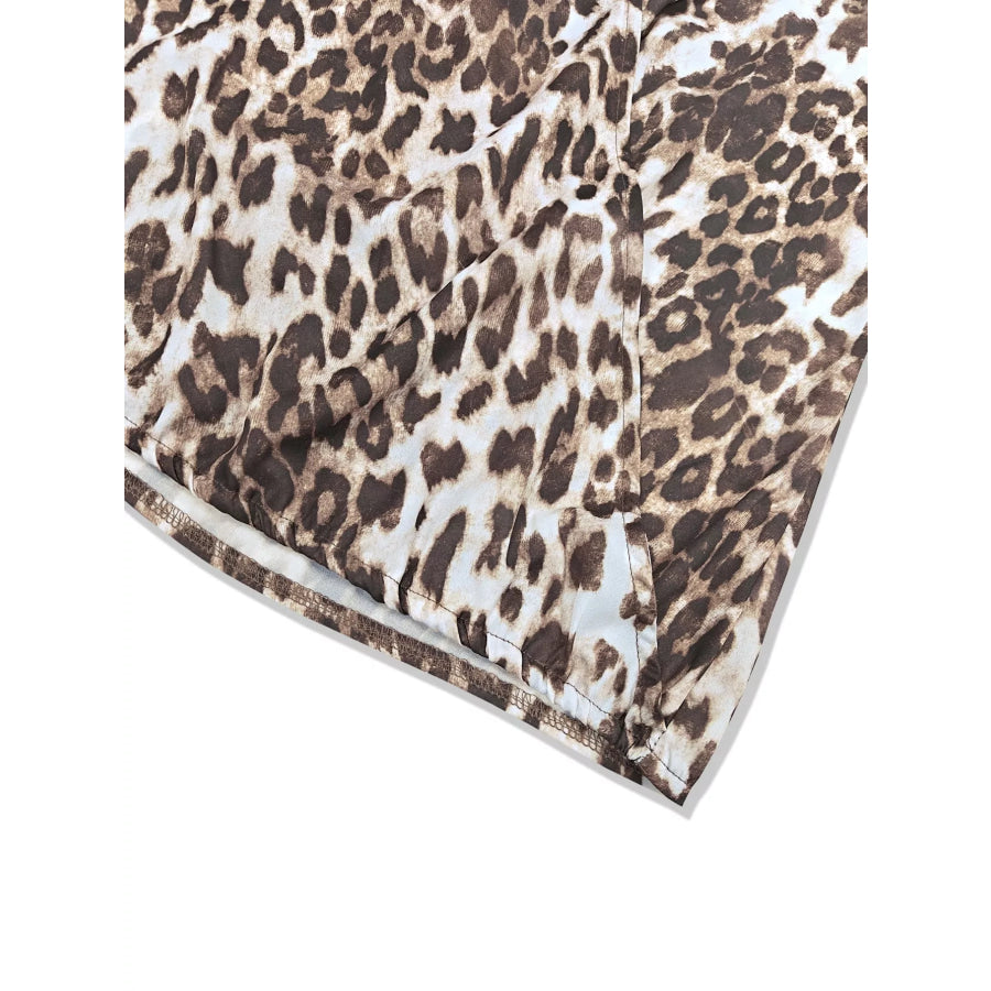 Leopard Sleeveless Top and Skort Set Apparel and Accessories