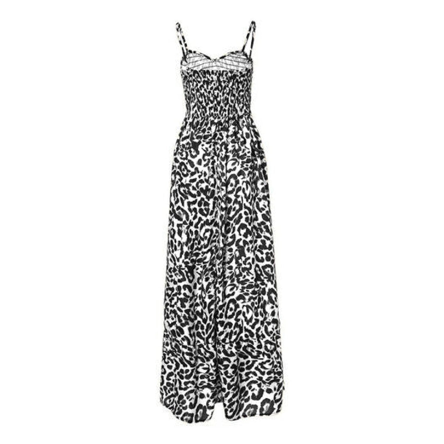 Leopard Sweetheart Neck Cami Dress Apparel and Accessories