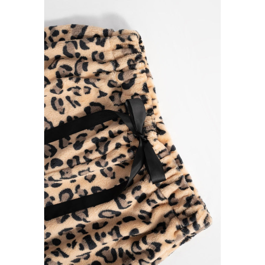 Leopard Wide Leg Pants Apparel and Accessories