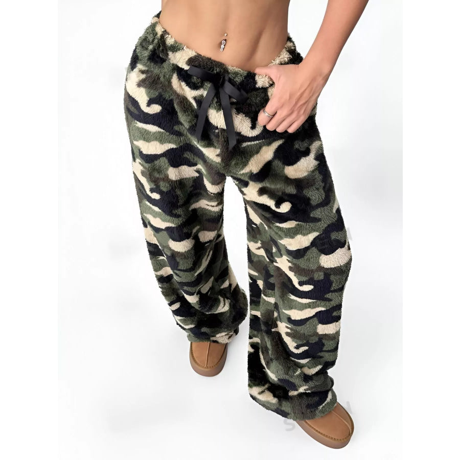 Leopard Wide Leg Pants Apparel and Accessories