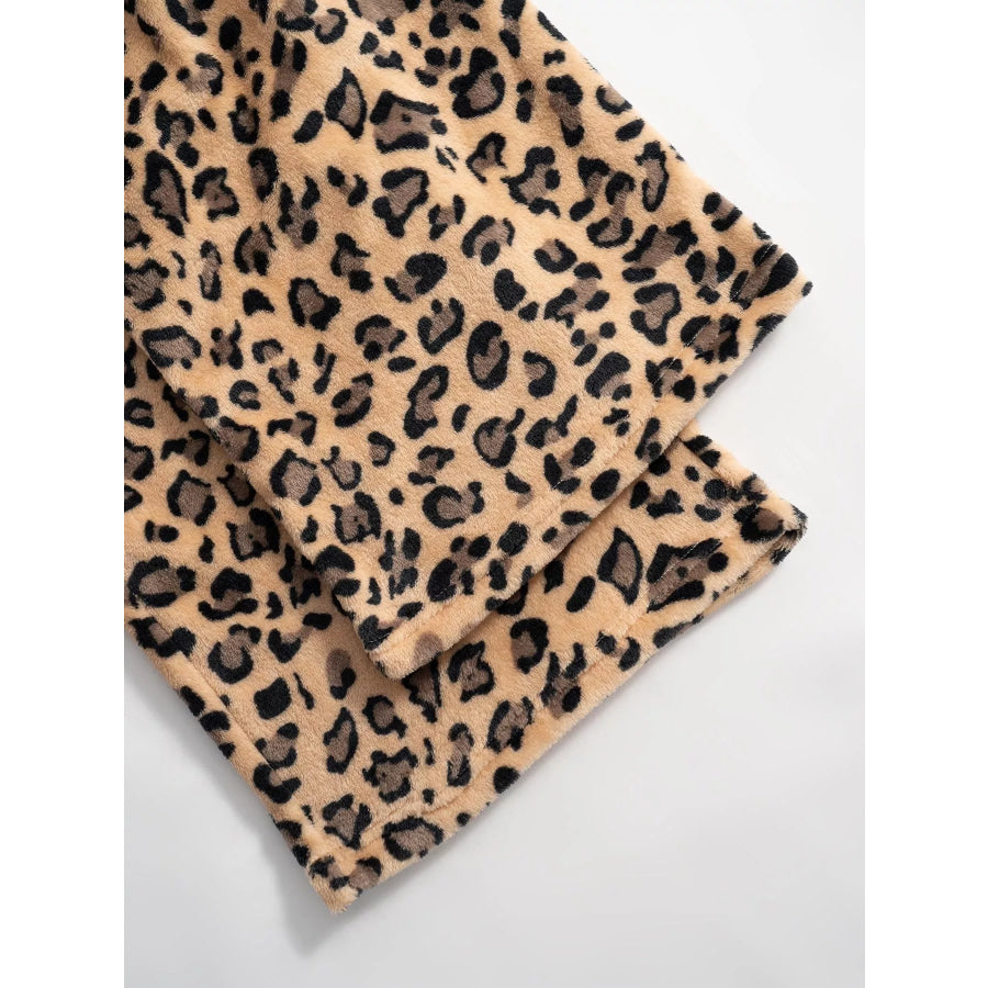 Leopard Wide Leg Pants Apparel and Accessories