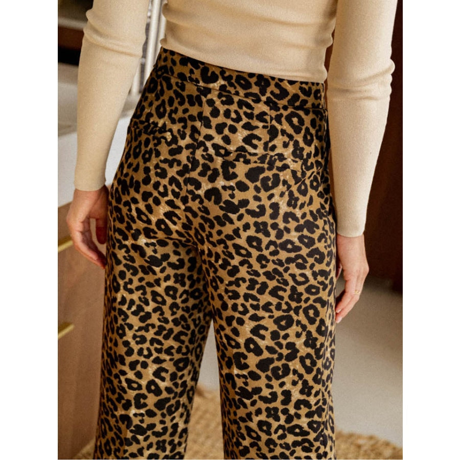 Leopard Wide Leg Pants