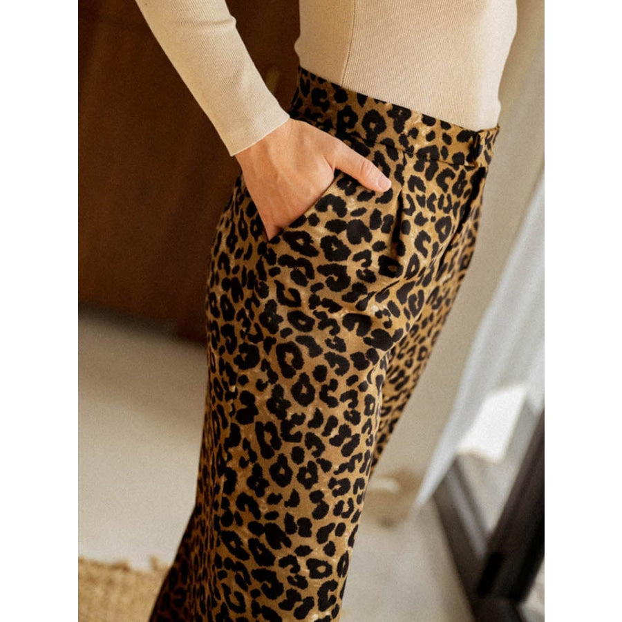 Leopard Wide Leg Pants