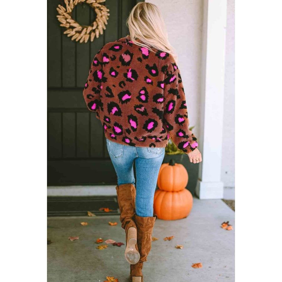 Leopard Zip-Up Jacket