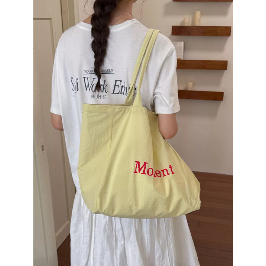 Letter Canvas Tote Bag Apparel and Accessories