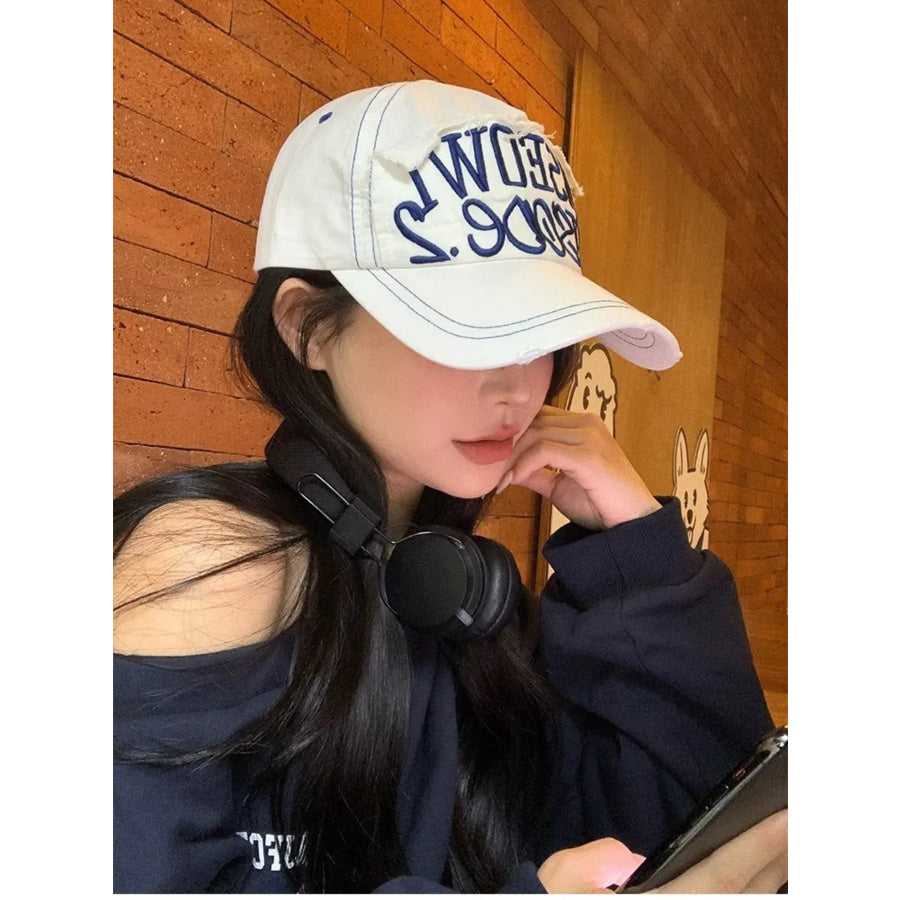 Letter Embroidered Baseball Cap Apparel and Accessories