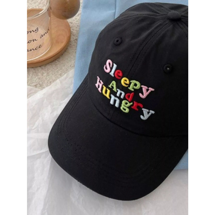 Letter Embroidered Baseball Cap Apparel and Accessories