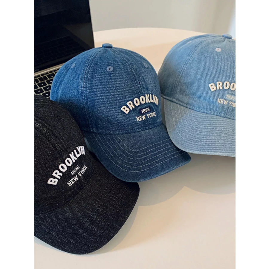 Letter Embroidered Baseball Cap Apparel and Accessories