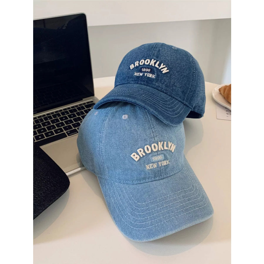 Letter Embroidered Baseball Cap Apparel and Accessories