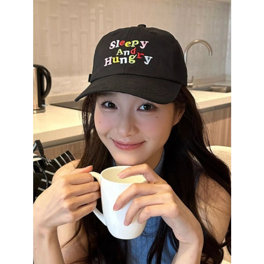Letter Embroidered Baseball Cap Apparel and Accessories
