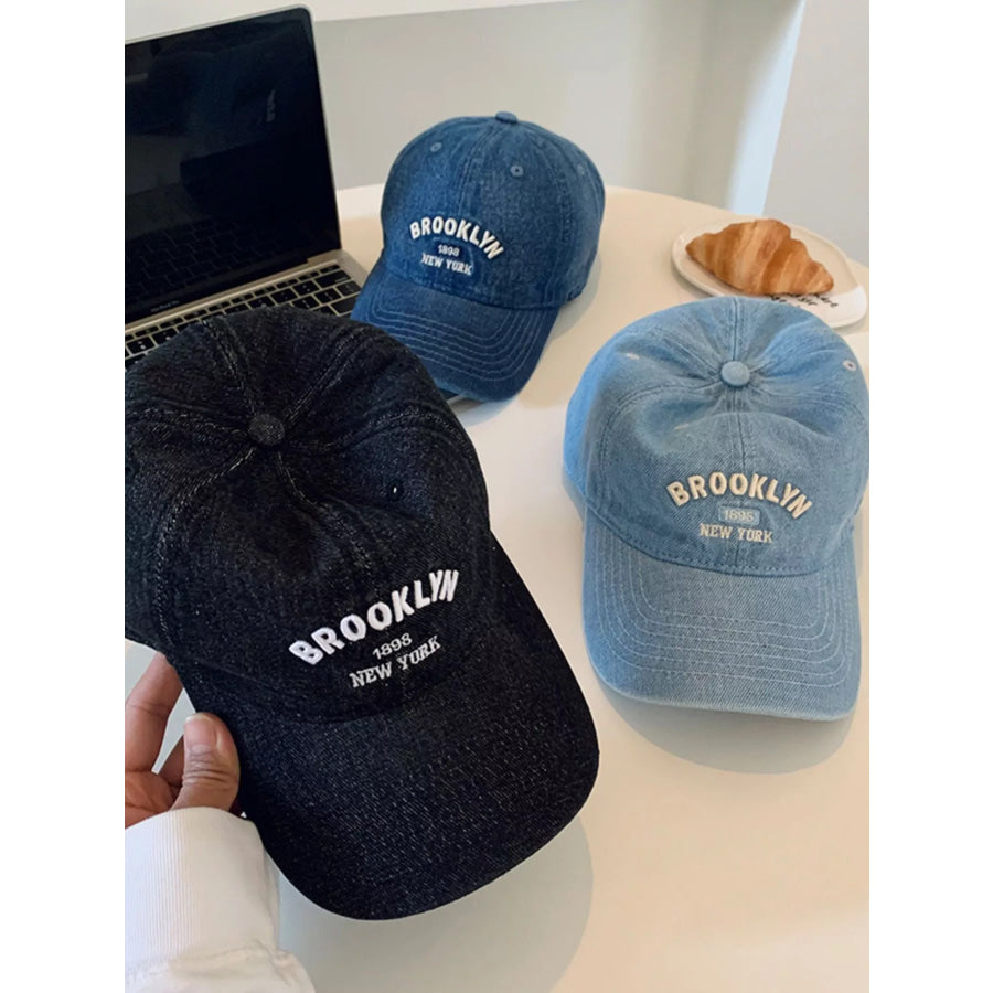 Letter Embroidered Baseball Cap Apparel and Accessories