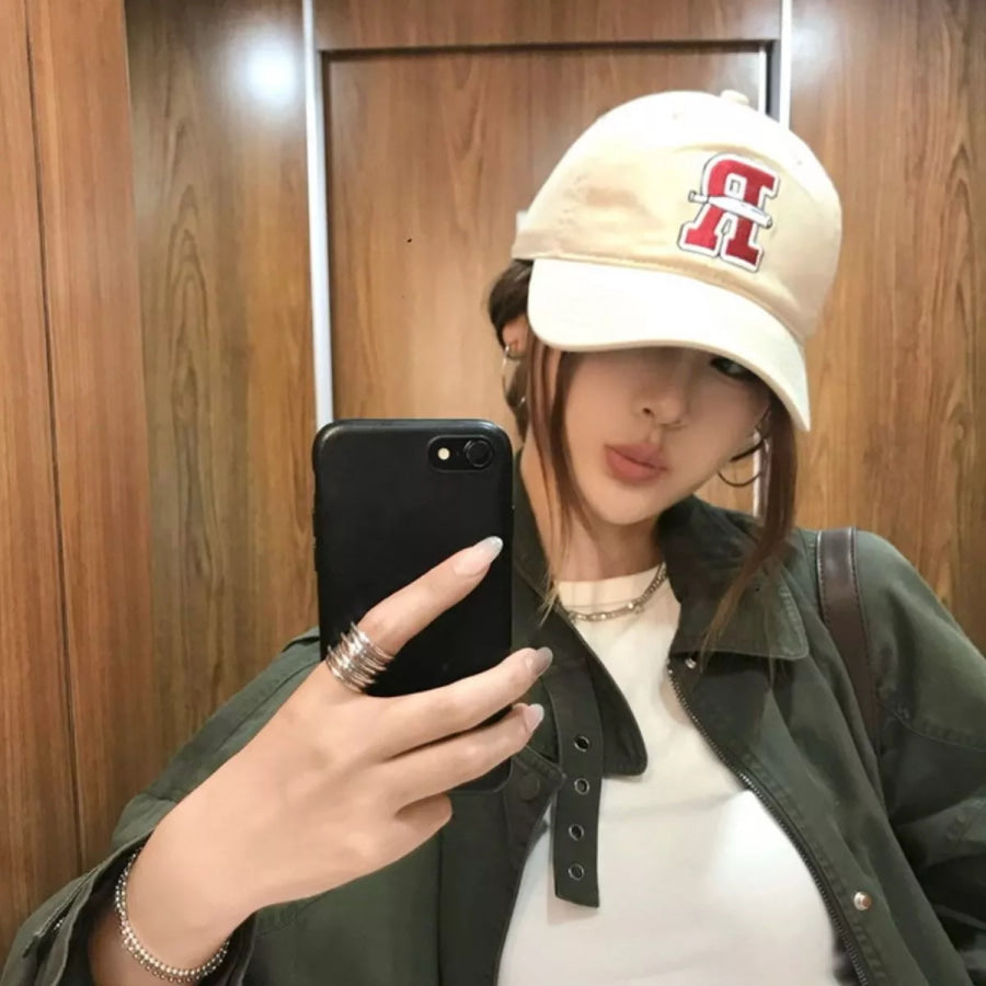 Letter Embroidered Classic Baseball Cap Apparel and Accessories