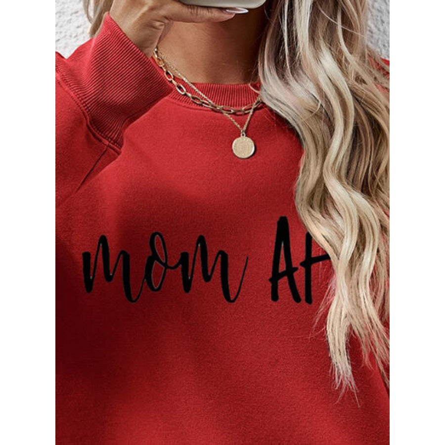 Letter Graphic Dropped Shoulder Sweatshirt Clothing