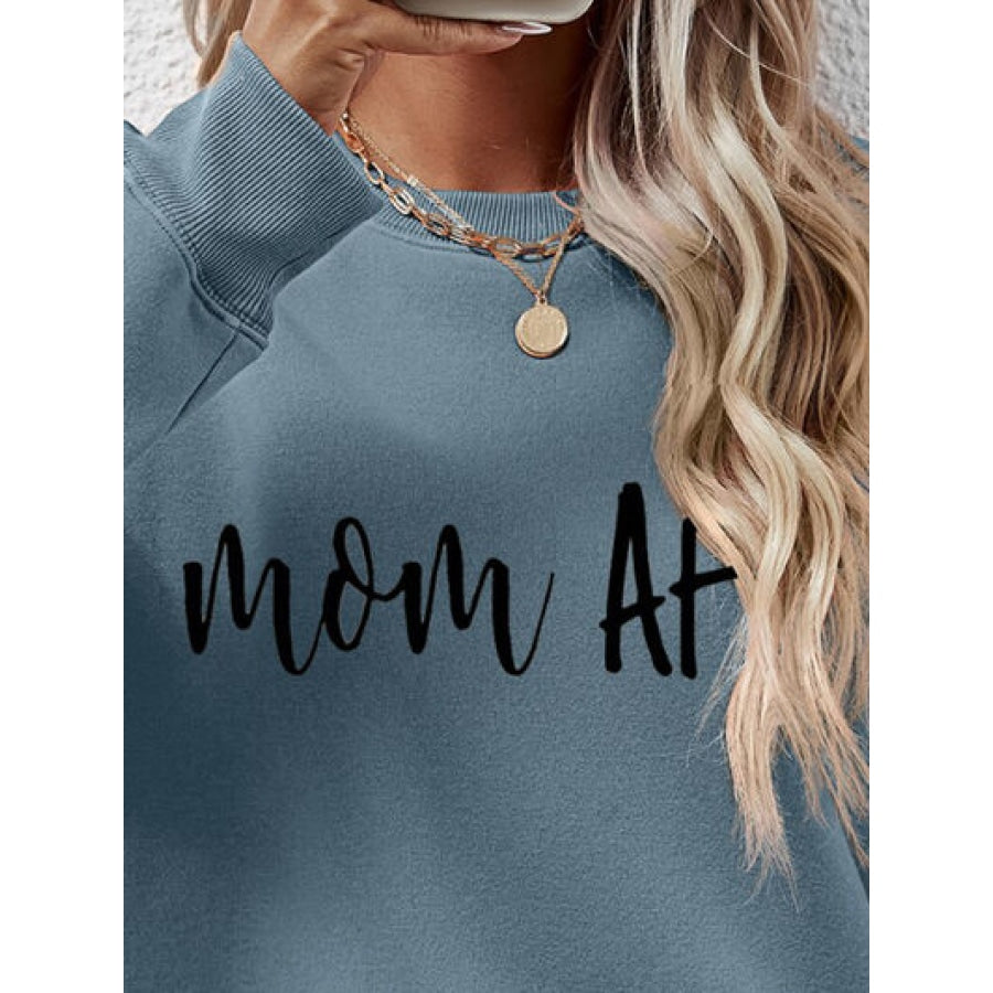 Letter Graphic Dropped Shoulder Sweatshirt Clothing