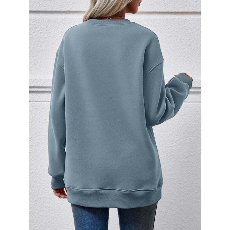 Letter Graphic Dropped Shoulder Sweatshirt