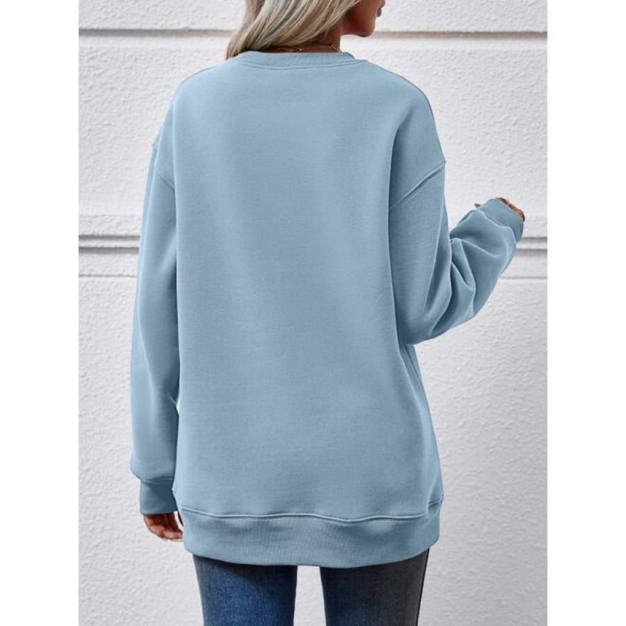 Letter Graphic Dropped Shoulder Sweatshirt