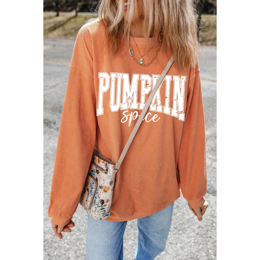 Letter Graphic Long Sleeve Sweatshirt Apparel and Accessories