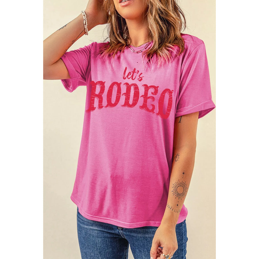 Letter Graphic Short Sleeve T-Shirt Apparel and Accessories