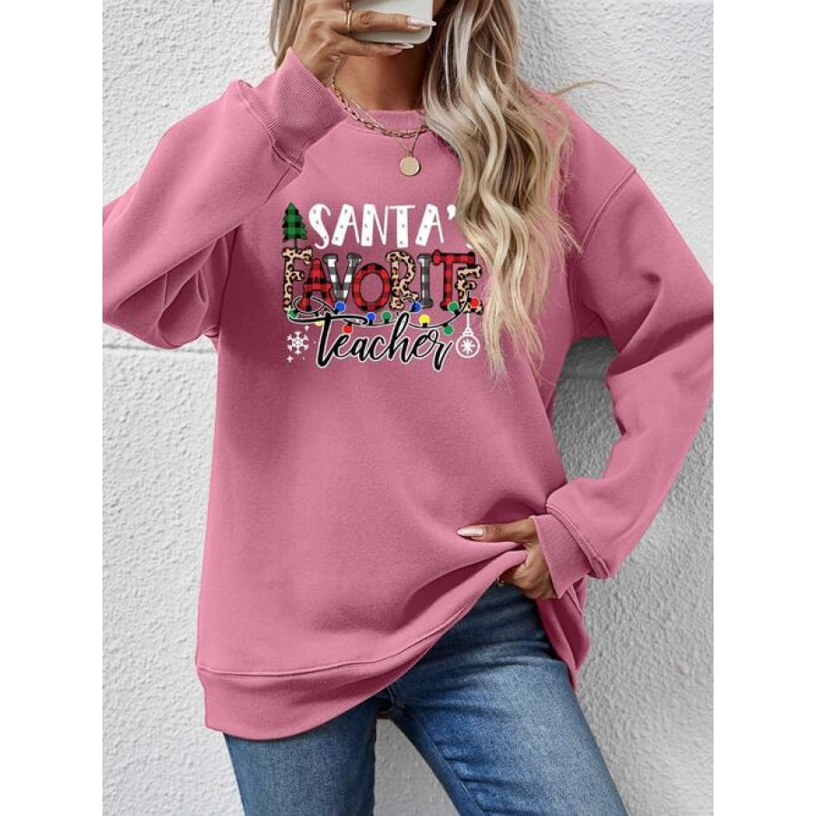 Letter Graphic Sweatshirt Moonlit Mauve / S