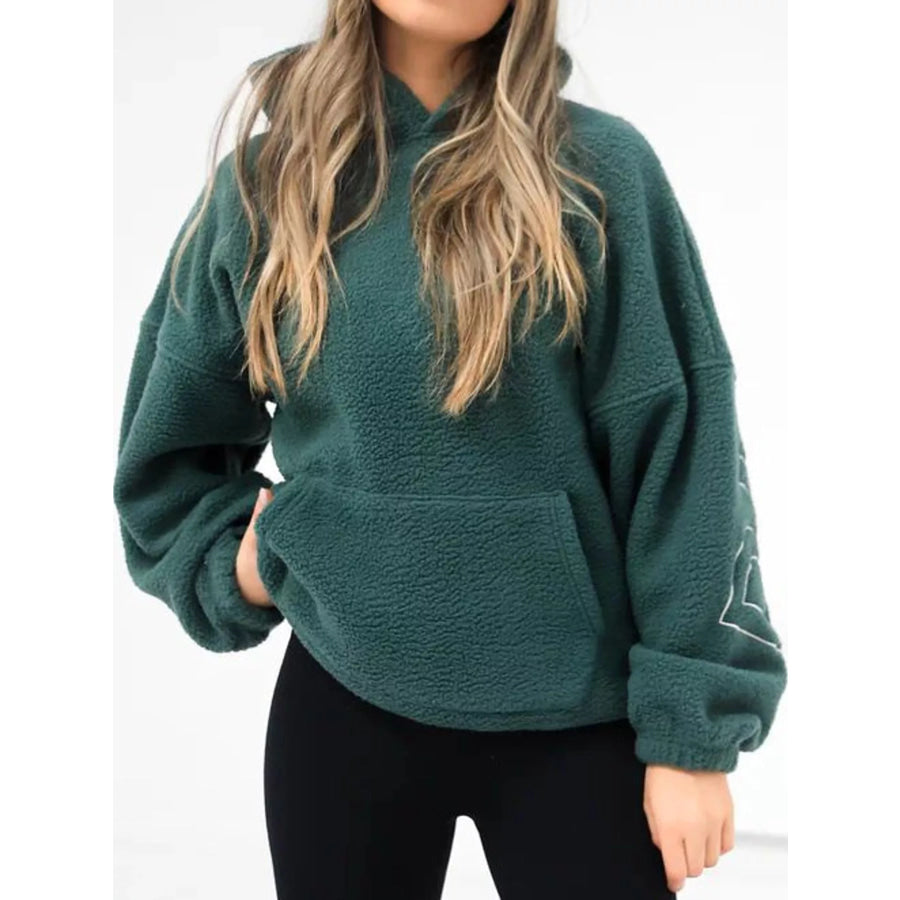 Letter Oversized Sherpa Hoodie Apparel and Accessories
