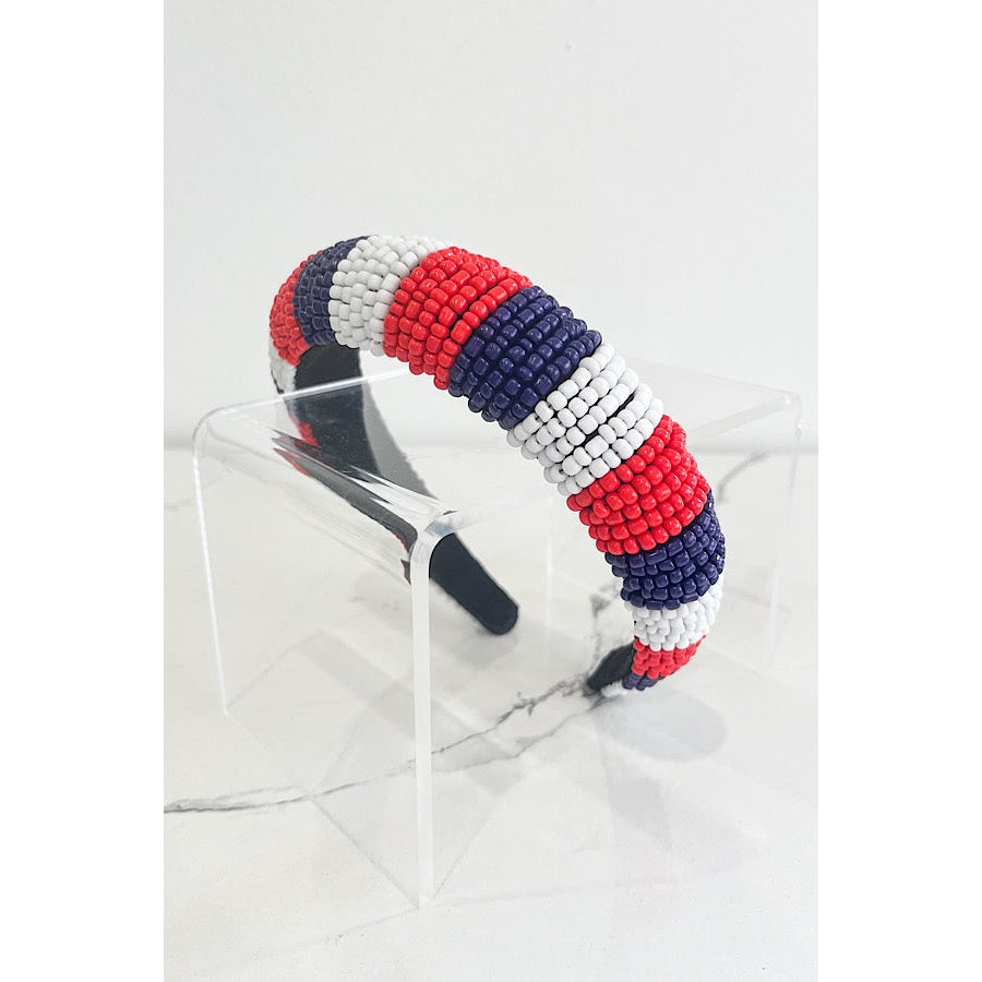 Liberty Striped Beaded Headband WS 600 Accessories