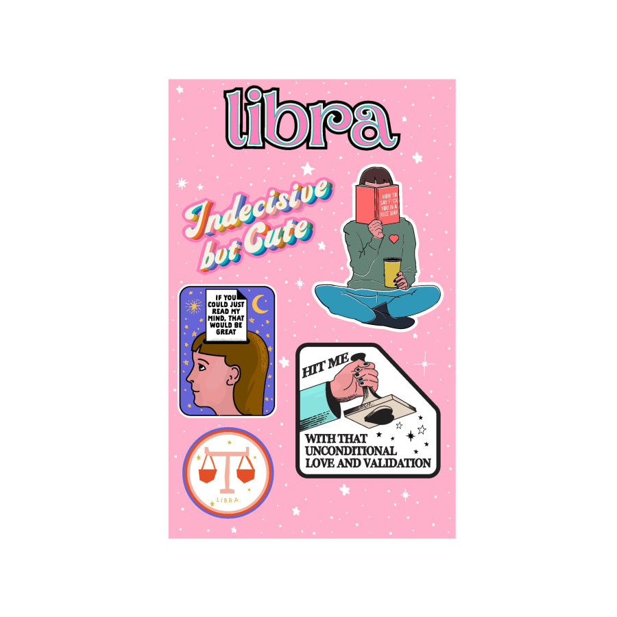 Libra Astrological Sticker Sheet sticker