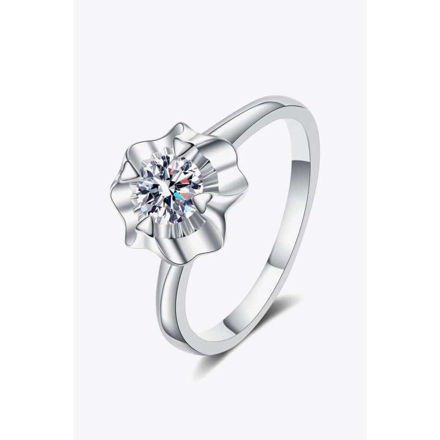 Life Is So Good Moissanite Ring Silver / 5