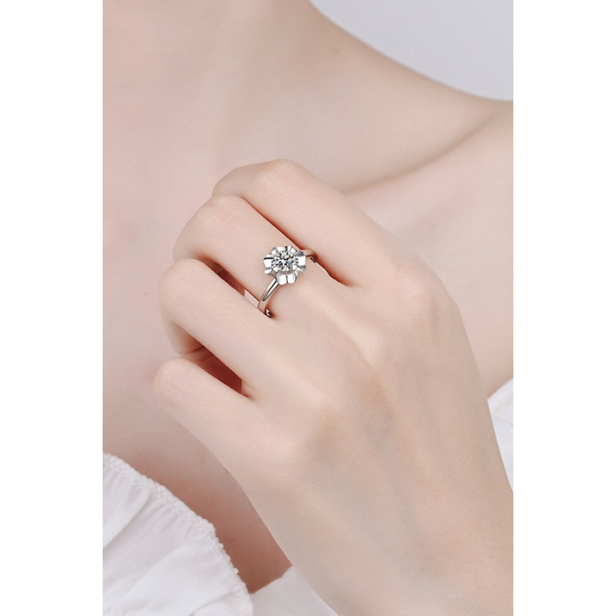 Life Is So Good Moissanite Ring Silver / 5
