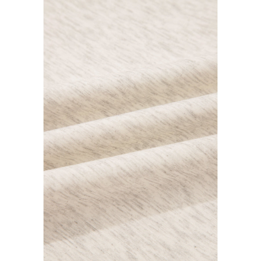 Light Grey Polo Tee Casual Pant Set Two Piece Sets/Pant Sets