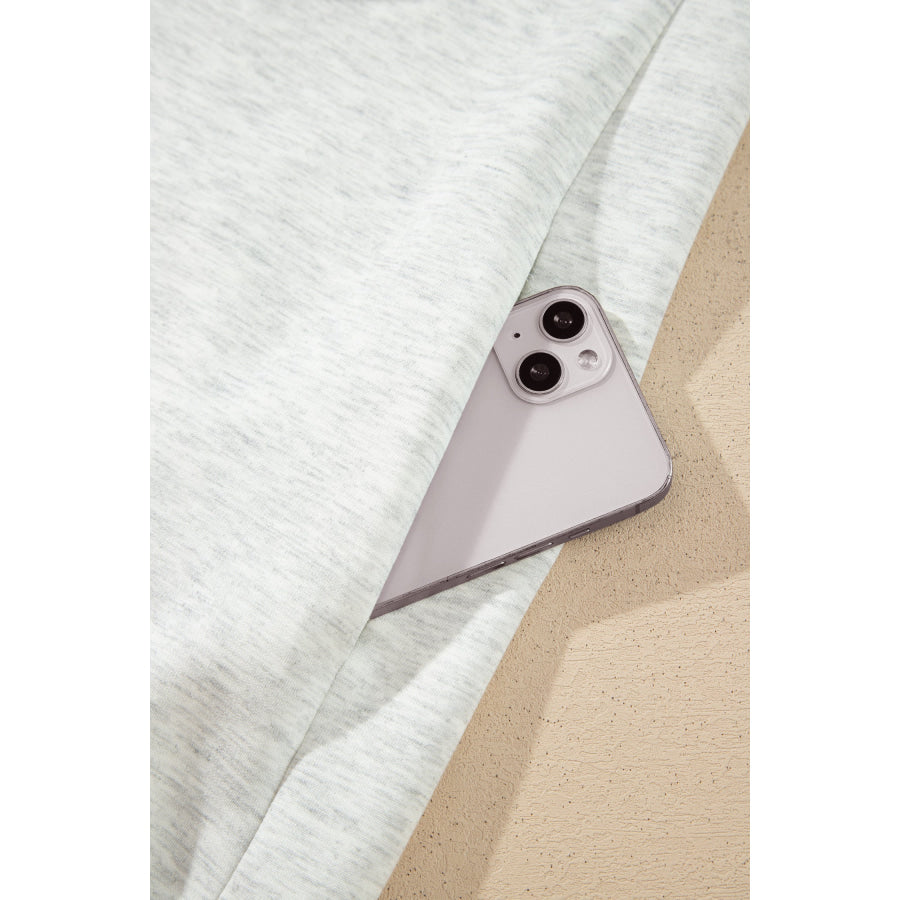 Light Grey Solid Color Zip Front Jacket Style Sweatshirt Tops/Sweatshirts & Hoodies