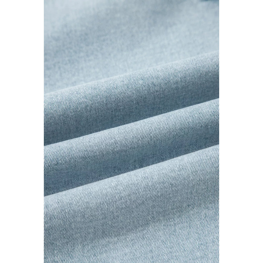 Light Wash Utility Pocket Straight Leg Jeans Apparel and Accessories