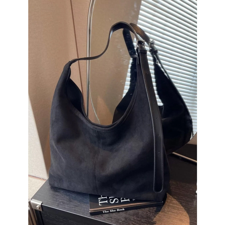 Lightweight Adjustable Strap Handbag Black / One Size Apparel and Accessories