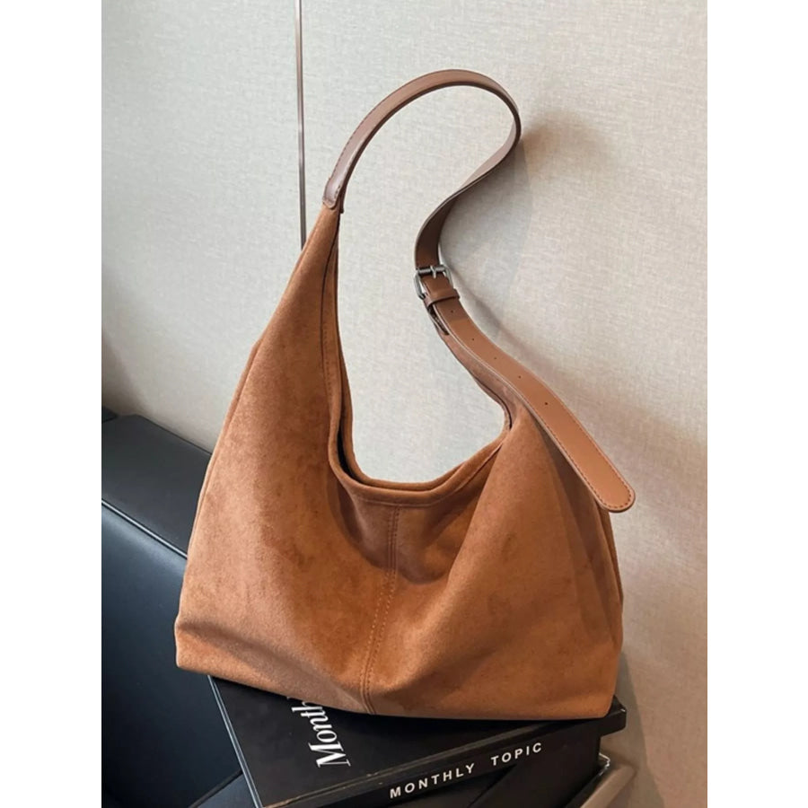 Lightweight Adjustable Strap Handbag Brown / One Size Apparel and Accessories