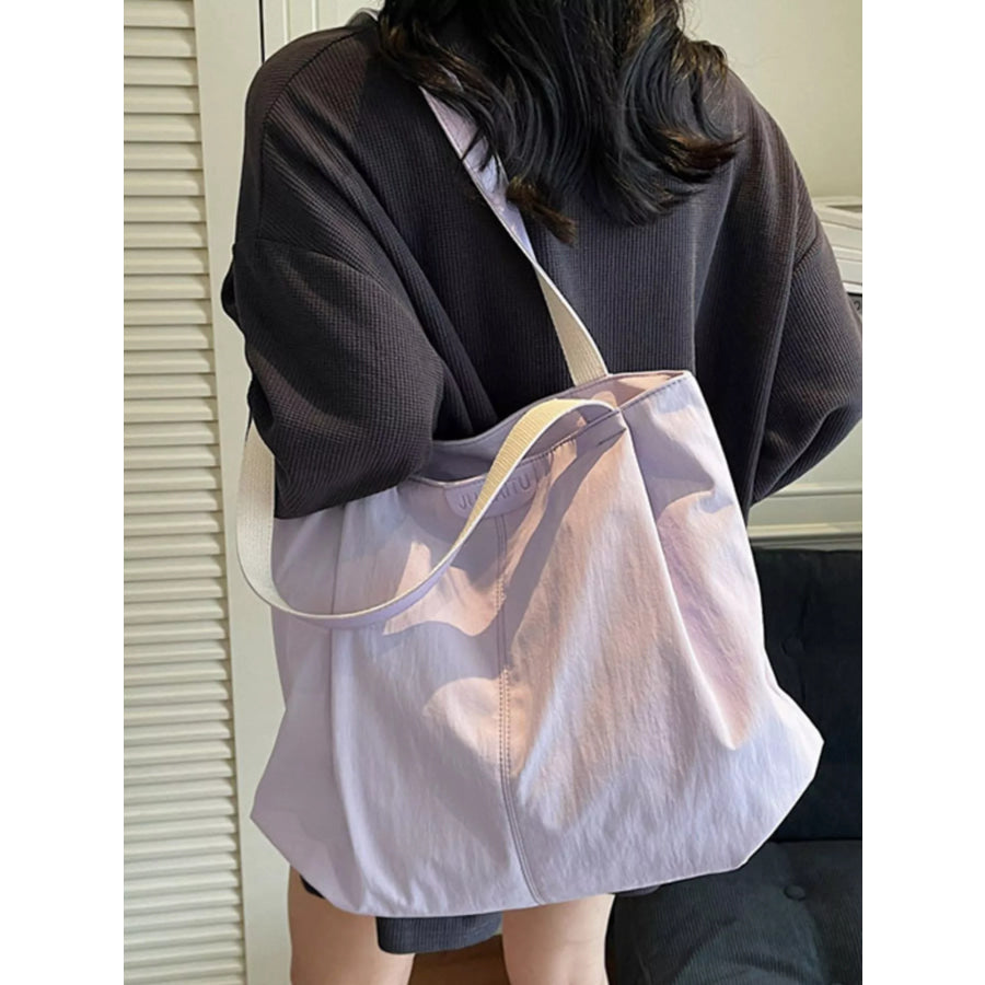 Lightweight Canvas Shoulder Bag Purple / One Size Apparel and Accessories