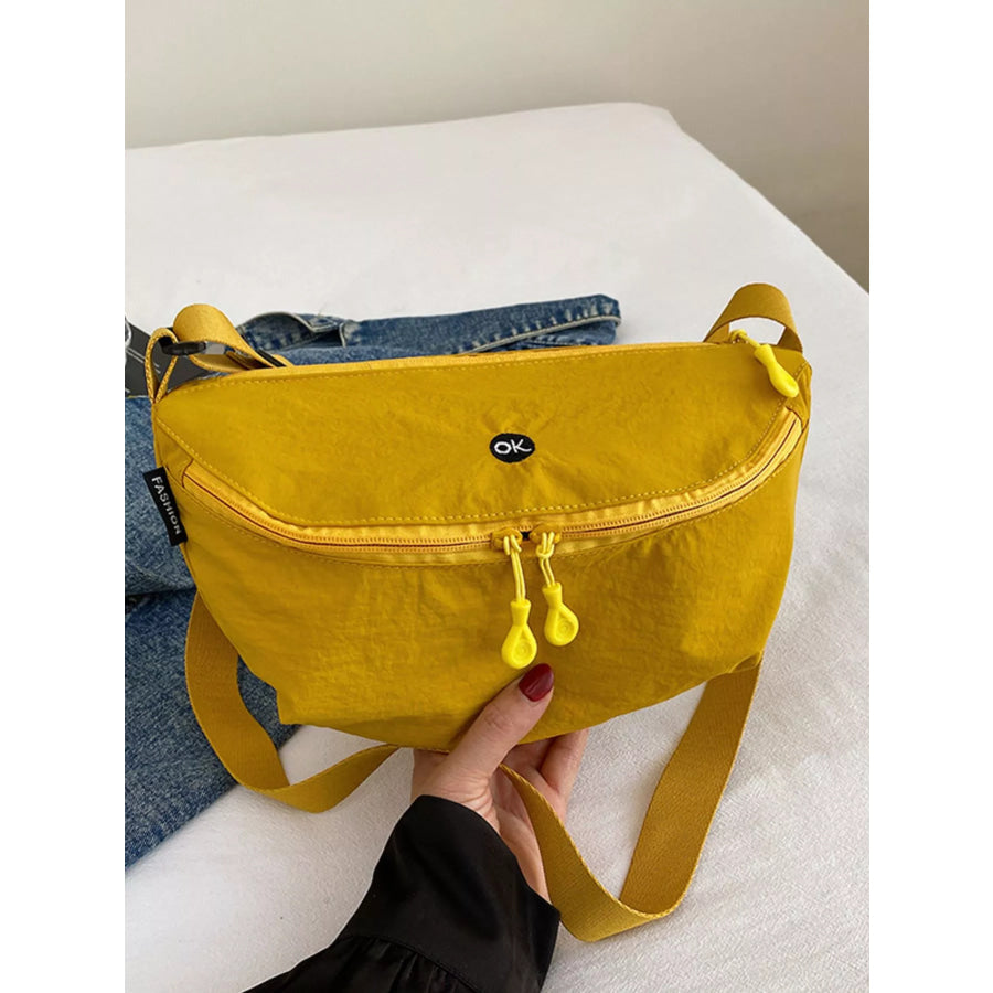 Lightweight Canvas Sling Bag Yellow / One Size Apparel and Accessories