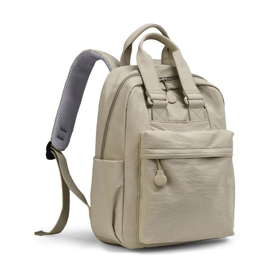 Lightweight Casual Backpack Bag Beige / One Size Apparel and Accessories