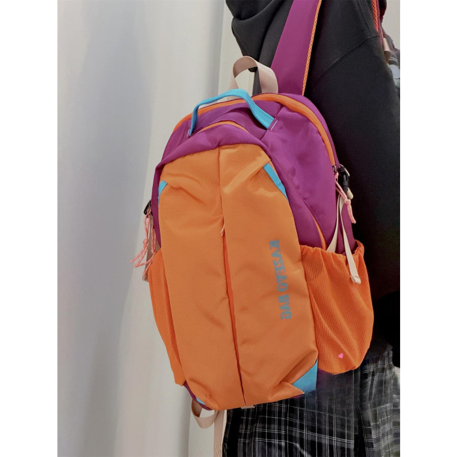 Lightweight Casual Backpack Bag Orange / One Size Apparel and Accessories