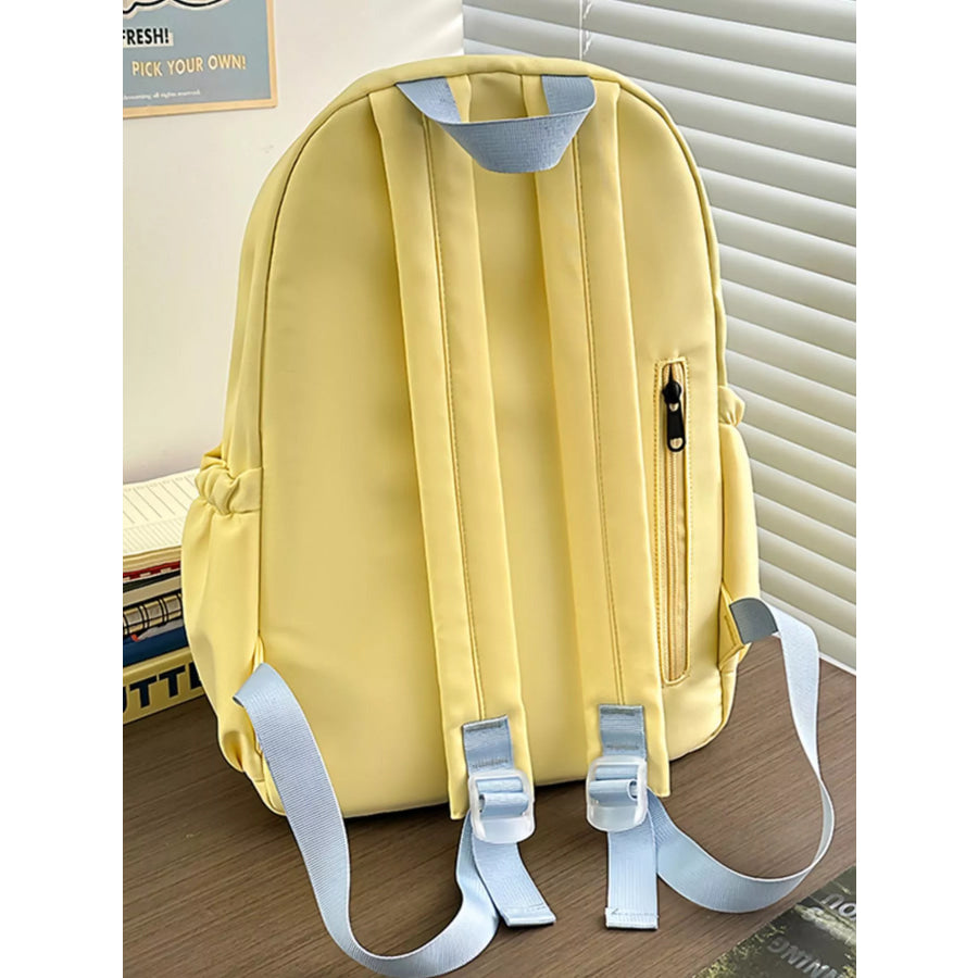 Lightweight Casual Backpack Bag Pastel Yellow / One Size Apparel and Accessories