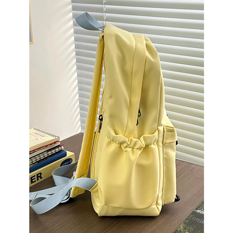 Lightweight Casual Backpack Bag Pastel Yellow / One Size Apparel and Accessories