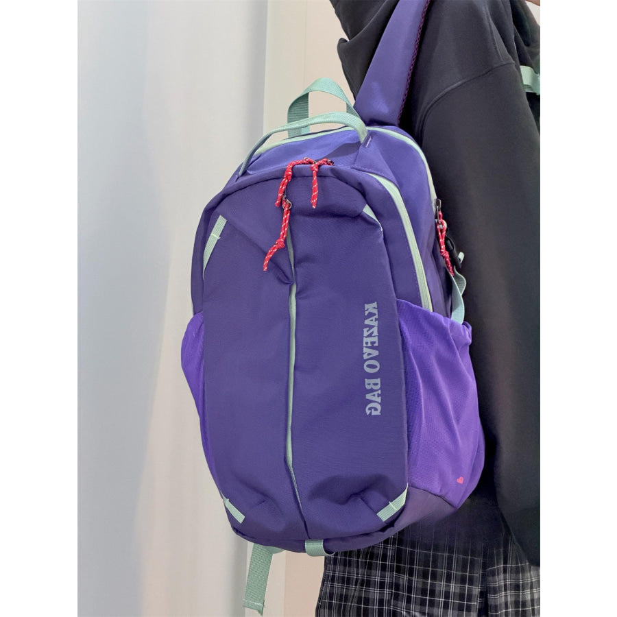 Lightweight Casual Backpack Bag Purple / One Size Apparel and Accessories