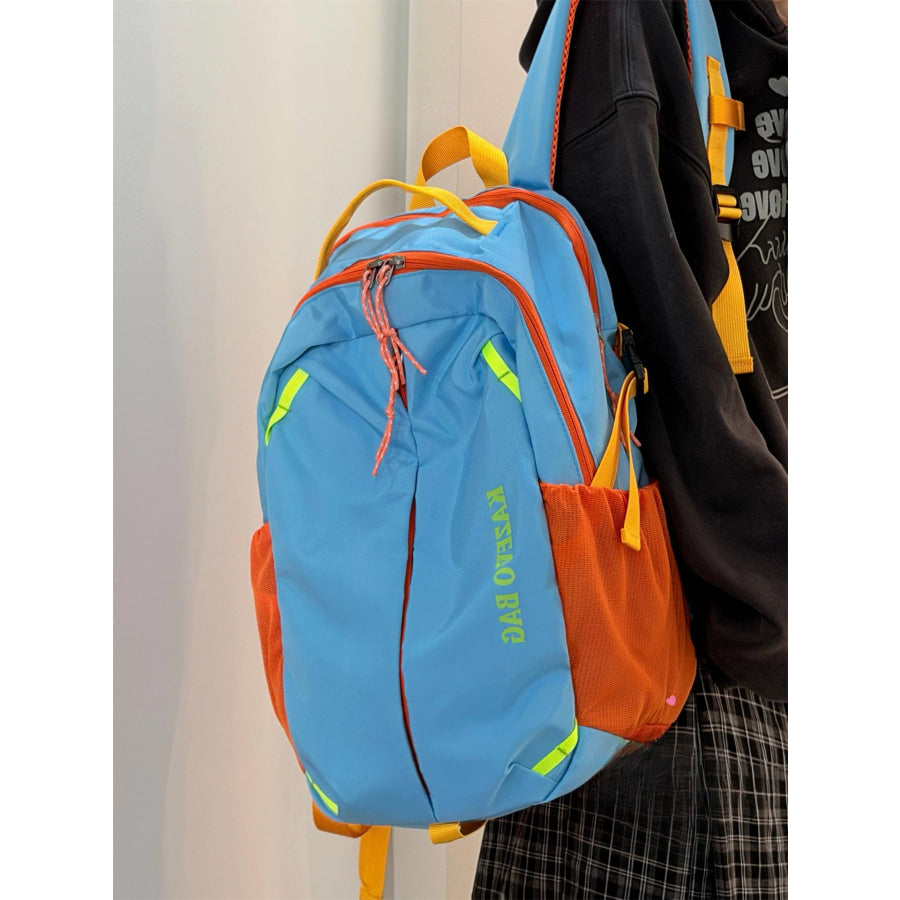 Lightweight Casual Backpack Bag Sky Blue / One Size Apparel and Accessories