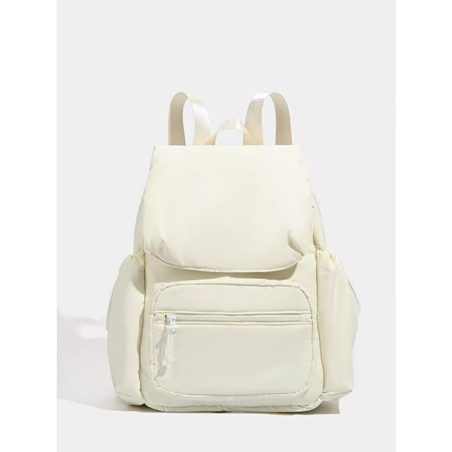 Lightweight Casual Backpack Bag White / One Size Apparel and Accessories