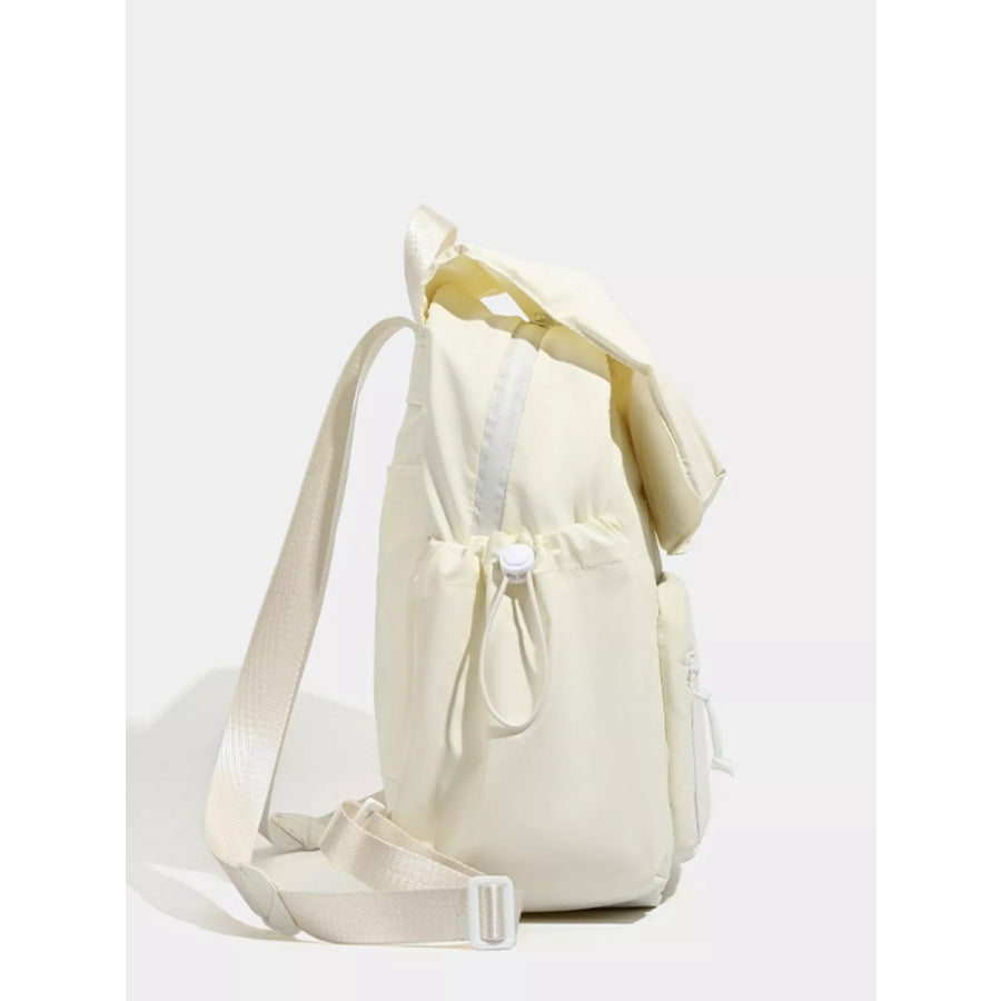 Lightweight Casual Backpack Bag White / One Size Apparel and Accessories